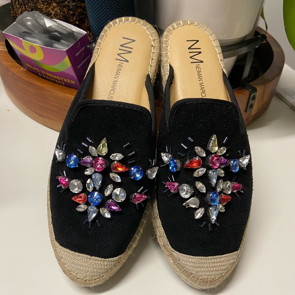 Neiman Marcus Espadrille Mules